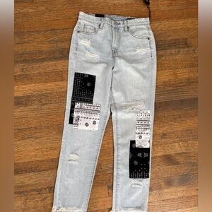 Blank NYC Women’s Jeans Bandana Patches New Size 25